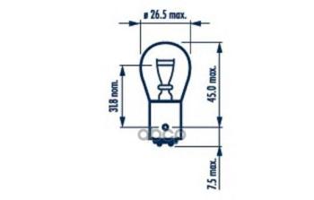 40 р. Лампа 24 V 215 W (2-Х Контакт.) Narva (Габариты, Стоп-Сигнал) Bay15d Narva арт. 17925*  с доставкой в г. Кемерово. Увеличить фотографию 1