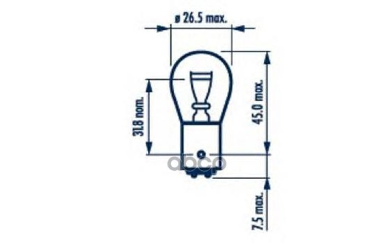 40 р. Лампа 24 V 215 W (2-Х Контакт.) Narva (Габариты, Стоп-Сигнал) Bay15d Narva арт. 17925*  с доставкой в г. Кемерово