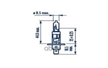 Лампа Галогеновая H1 24V  70W Narva  P14.5 (48702*) Narva арт. 48702*