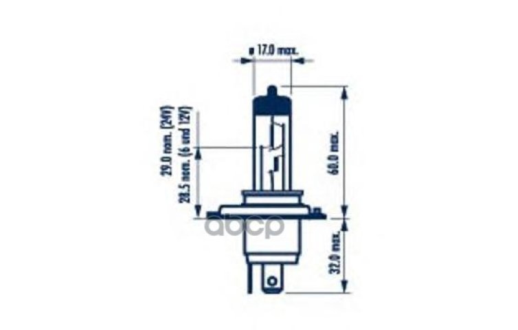 439 р. Лампа Галогеновая H4 24V  7570W Narva  P43t Original (48892) Narva арт. 48892  с доставкой в г. Кемерово