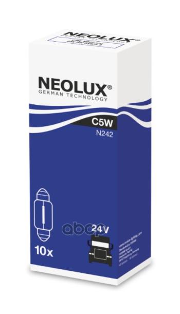 66 р. Лампа 24 V  5 W Neolux  Софитная (Осветит.салона,Номера,Багажника) Sv8.5-8-35 См Original (Nl-242) Neolux арт. N242  с доставкой в г. Кемерово. Увеличить фотографию 1