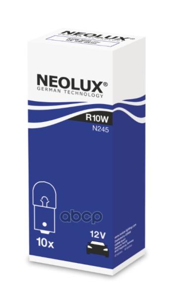 41 р. Лампа 12 V 10 W Neolux (Стоп-Сигнал,Габариты) Ba15s Original (Nl-245) Neolux арт. N245  с доставкой в г. Кемерово. Увеличить фотографию 1