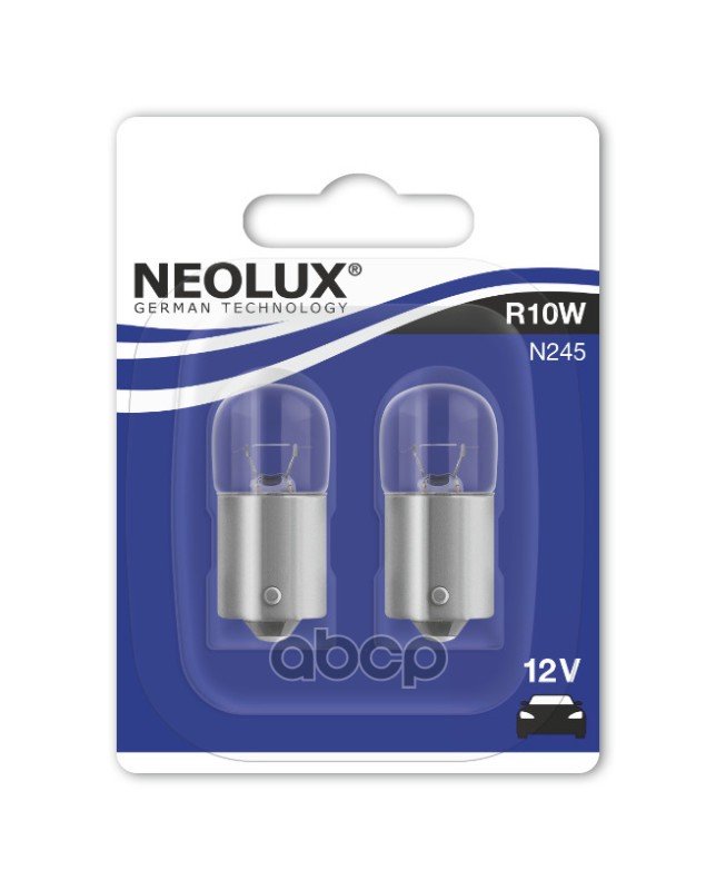 63 р. Лампа 12 V 10 W Neolux  Ba15s (Блистер, 2Шт.) Original (Nl-245-2Бл) Neolux арт. N245-02B  с доставкой в г. Кемерово