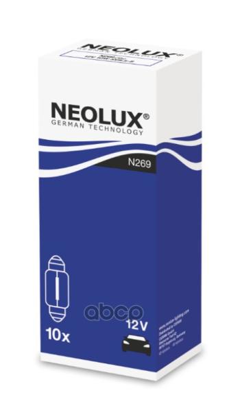 51 р. Лампа 12 V 10 W Neolux  Софитная (Осветит.салона,Номера,Багажника) Sv8.5-8-31Мм Original (N269) Neolux арт. N269  с доставкой в г. Кемерово. Увеличить фотографию 1