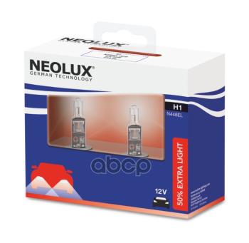 549 р. Лампа Галогеновая H1 12V  55W Neolux Extra Light +50% (К-Кт 2Шт) Original (Nl-448El2) Neolux арт. N448EL-2SCB  с доставкой в г. Кемерово. Увеличить фотографию 1