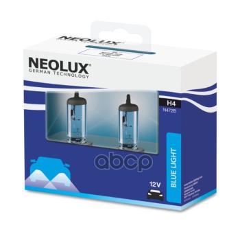 1 029 р. Лампа Галогеновая H4 12V  6055W Neolux Blue Light4000k  (Кт-2Шт) Original (N472b-Scb) Neolux арт. N472B-2SCB  с доставкой в г. Кемерово. Увеличить фотографию 1