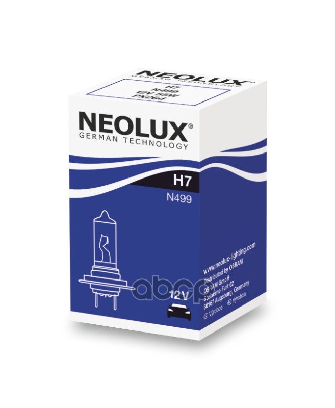 245 р. Лампа Галогеновая H7 12V  55W Neolux Original (Nl-499) Neolux арт. N499  с доставкой в г. Кемерово