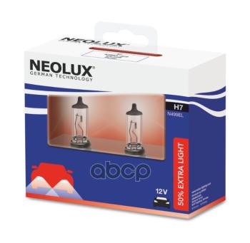 1 099 р. Лампа Галогеновая H7 12V  55W Neolux Extra Light +50% (Кт-2Шт) Original (Nl-499El2) Neolux арт. N499EL-2SCB  с доставкой в г. Кемерово. Увеличить фотографию 1