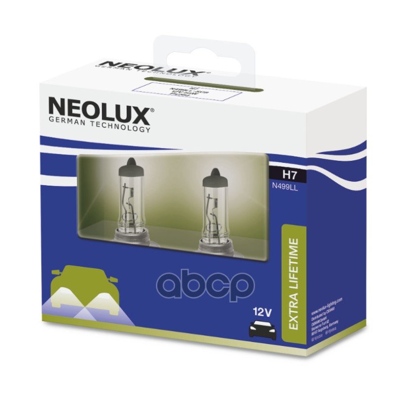 899 р. Лампа Галогеновая H7 12V  55W Neolux Long Life  (Кт-2Шт) Original (Nl-499Ll-Scb) Neolux арт. N499LL-2SCB  с доставкой в г. Кемерово