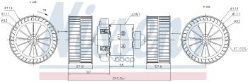 12 369 р. Вентилятор Отопителя 87191 Nissens арт. 87191  с доставкой в г. Кемерово. Увеличить фотографию 2