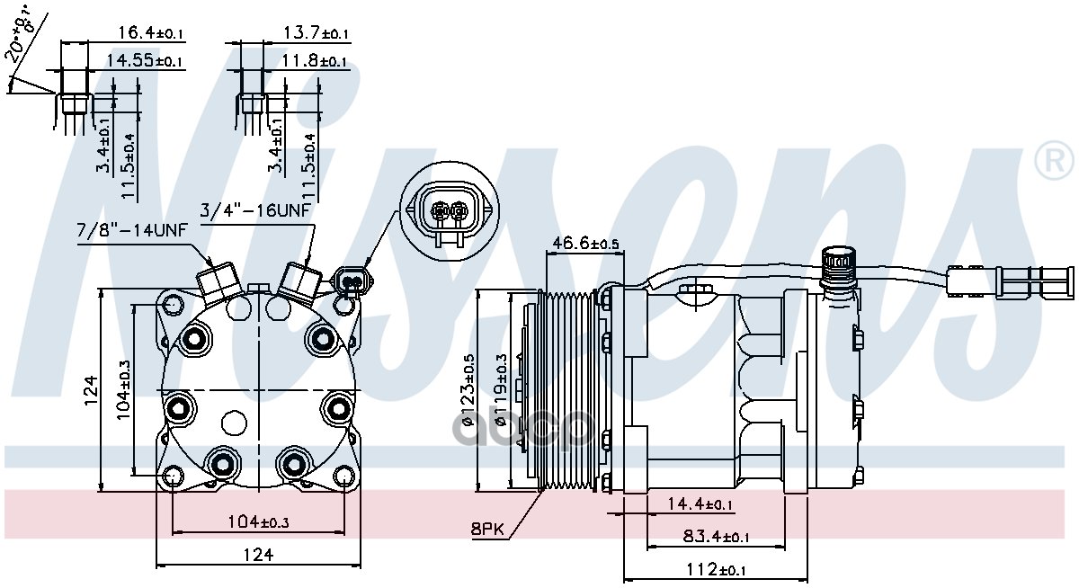 41 969 р. Компрессор Кондиционера Man F2000TglTgmTgaTgsTgx Nissens арт. 89139  с доставкой в г. Кемерово