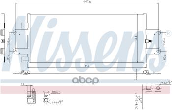 28 549 р. Радиатор Кондиционера 940440  1921284 Nissens арт. 940440  с доставкой в г. Кемерово. Увеличить фотографию 1