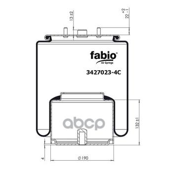 *Пневмоподушка Задней Оси Daf Euro 6 (Задняя) Со Стаканом FABIO арт. 34270234C
