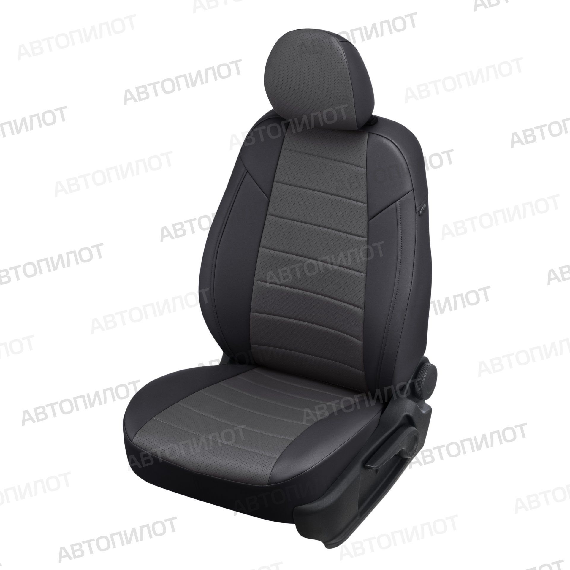 8 249 р. Чехлы сидений (экокожа, 40/60, без подлокотника, Ambition) Автопилот  Skoda Karoq  NU7 (2017-2025) дорестайлинг, рестайлинг (черный/темно-серый)  с доставкой в г. Кемерово