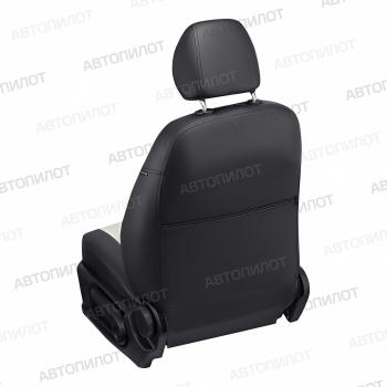 7 899 р. Чехлы сидений (экокожа, 40/60, без подлокотника, Ambition) Автопилот  Skoda Karoq  NU7 (2017-2025) дорестайлинг, рестайлинг (черный/белый)  с доставкой в г. Кемерово. Увеличить фотографию 4