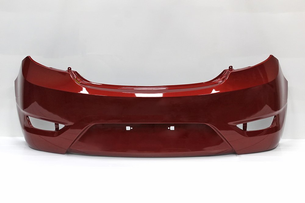 11 999 р. Бампер задний DAR (окрашенный)  Hyundai Solaris  RBr (2010-2014) хэтчбэк дорестайлинг (Granet Red TDY (Красный гранат перламутр))  с доставкой в г. Кемерово