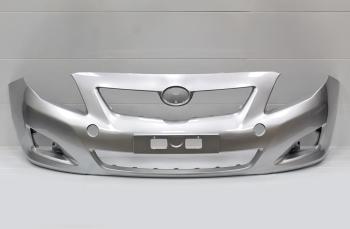 Бампер передний DAR (окрашенный) Toyota Corolla ( E150,  E140) (2006-2010) седан дорестайлинг (Ultra silver 1F7 (Серебристый металлик))