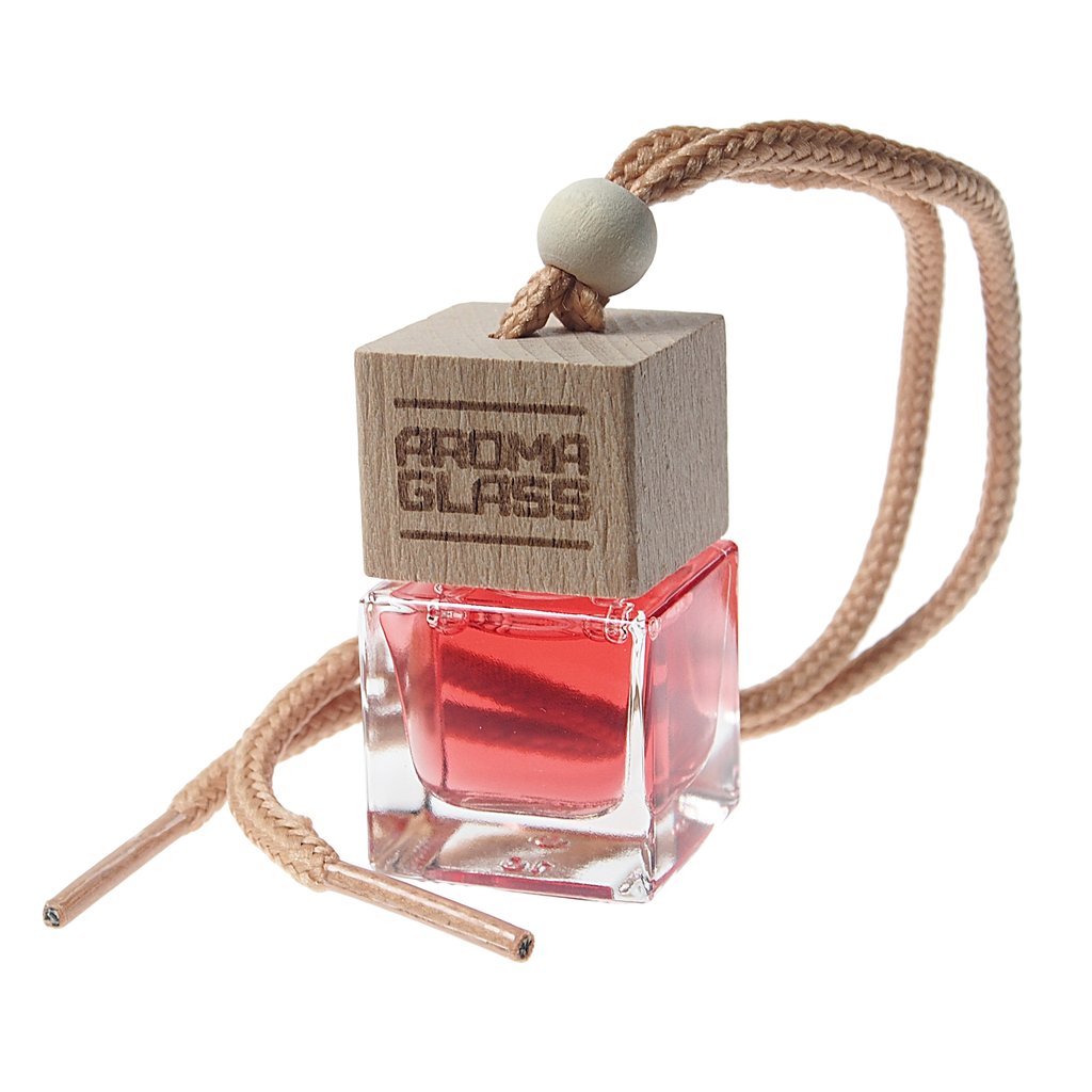 172 р. Ароматизатор подвесной жидкостный (Strawberry&Cream) с деревянной крышкой Aroma Glass FOUETTE  с доставкой в г. Кемерово