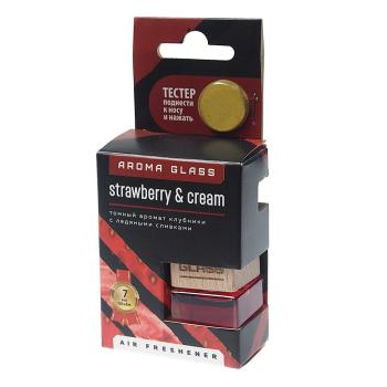 172 р. Ароматизатор подвесной жидкостный (Strawberry&Cream) с деревянной крышкой Aroma Glass FOUETTE  с доставкой в г. Кемерово. Увеличить фотографию 2