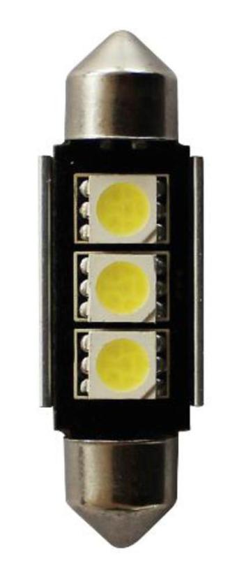 109 р. Лампа светодиодная 24V C5W SV8.5-8 6000K двухцокольная 3 светодиода MEGAPOWER  с доставкой в г. Кемерово. Увеличить фотографию 1