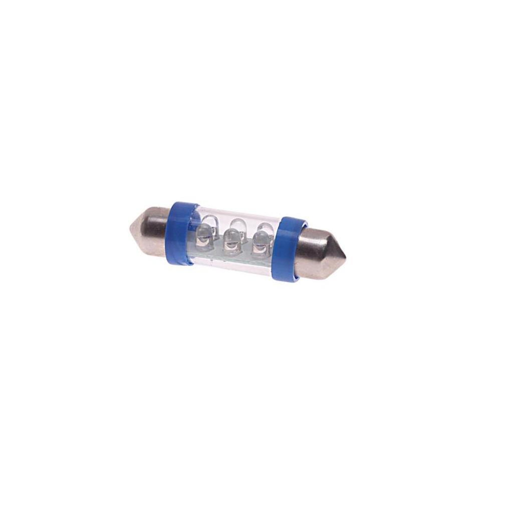 10 р. Лампа светодиодная 12V C10W SV8.5-8 39мм 6 светодиодов Blue MEGAPOWER  с доставкой в г. Кемерово