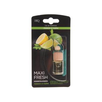 Ароматизатор подвесной жидкостный (лайм и лимон) с деревянной крышкой 5мл MAXI FRESH