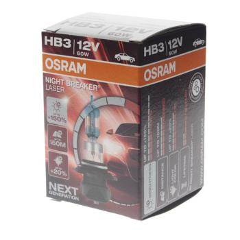 1 949 р. Лампа 12V HB3 60W P20d +150% 3800K Night Breaker Laser OSRAM  с доставкой в г. Кемерово. Увеличить фотографию 3