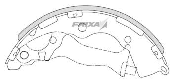 1 299 р. Колодки тормозные HYUNDAI Accent (06-) KIA Rio (05-) задние барабанные (4шт.) FRIXA  с доставкой в г. Кемерово. Увеличить фотографию 1