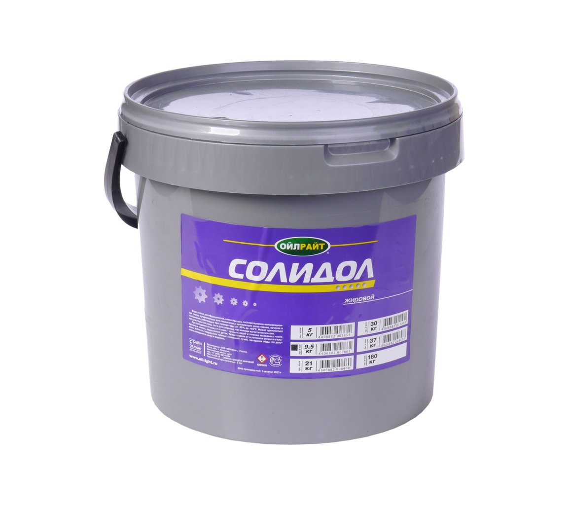 1 899 р. Смазка СОЛИДОЛ Жировой 9.5кг OILRIGHT  с доставкой в г. Кемерово
