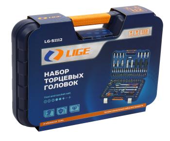 6 949 р. Набор головок торцевых,бит и бит-головок 14,12 6-ти гранных 112 предметов в кейсе LIGE  с доставкой в г. Кемерово. Увеличить фотографию 4