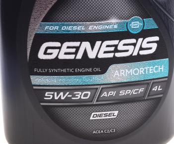 2 899 р. Масло моторное GENESIS ARMORTECH DIESEL С2С3SNCF 5W30 синт.4л ЛУКОЙЛ  с доставкой в г. Кемерово. Увеличить фотографию 3