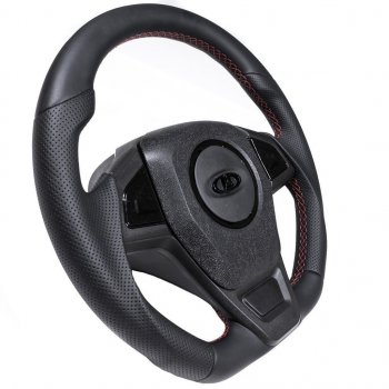 6 899 р. Рулевое колесо  autodemic Лада Калина 1117 универсал (2004-2013) ( анатомическое, в коже)  с доставкой в г. Кемерово. Увеличить фотографию 8