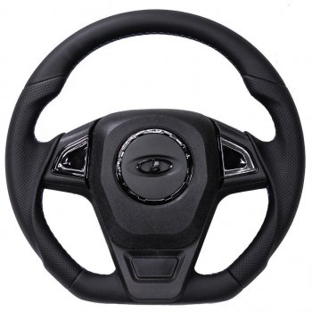 6 899 р. Рулевое колесо  autodemic Лада Калина Cross 2194 универсал (2014-2018) (анатомическое, в коже)  с доставкой в г. Кемерово. Увеличить фотографию 4