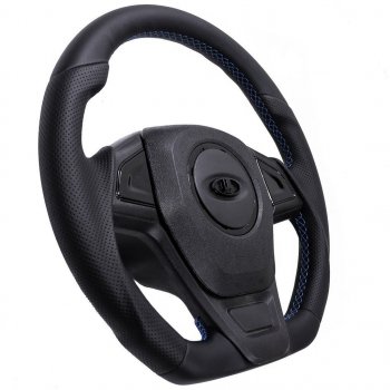 6 899 р. Рулевое колесо autodemic  Chevrolet Niva  2123 (2002-2020), Лада 2123 (Нива Шевроле) (2009-2020), Лада Калина ( 1118,  1117,  1119,  2192,  2194) (2004-2018), Лада Калина Cross  2194 (2014-2018), Лада Калина Спорт ( 1119,  2192) (2008-2018), Лада Приора ( 2170,  2171,  2172,  21728) (2007-2018) (анатомическое, в коже)  с доставкой в г. Кемерово. Увеличить фотографию 3
