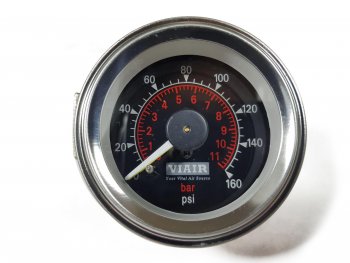 5 799 р. Манометр VIAIR 2 160 PSI, 2 контура, с подсветкой, черный Viair 90082  с доставкой в г. Кемерово. Увеличить фотографию 6