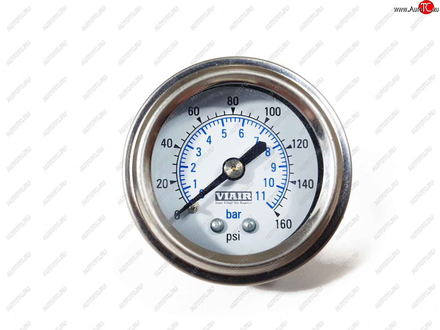 1 449 р. Манометр VIAIR 1.5 160 PSI, белый Viair 90084  с доставкой в г. Кемерово
