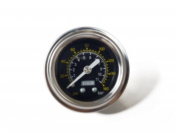1 449 р. Манометр VIAIR 1.5 160 PSI, черный Viair 90085  с доставкой в г. Кемерово. Увеличить фотографию 1