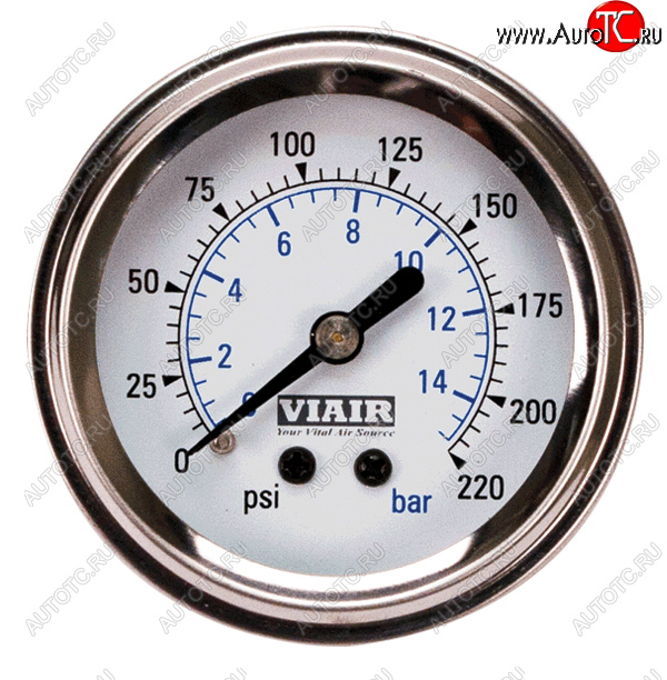 1 999 р. Манометр VIAIR 2 220 PSI, с подсветкой, белый Viair 90089  с доставкой в г. Кемерово