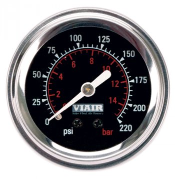 1 999 р. Манометр VIAIR 2 220 PSI, с подсветкой, черный Viair 90090  с доставкой в г. Кемерово. Увеличить фотографию 1