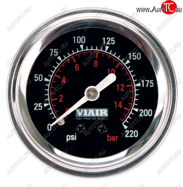 1 999 р. Манометр VIAIR 2 220 PSI, с подсветкой, черный Viair 90090  с доставкой в г. Кемерово