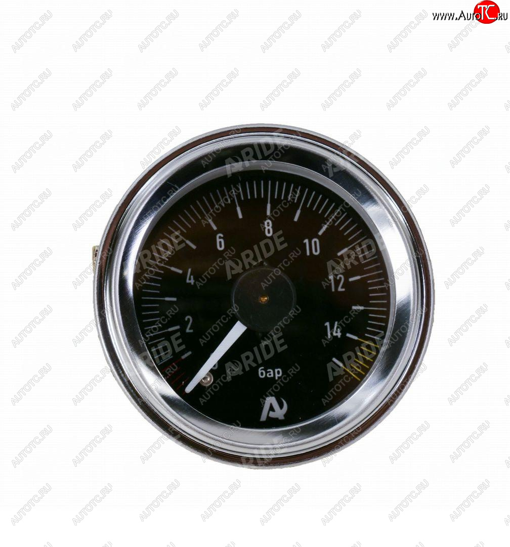 3 299 р. Манометр ARIDE 53 мм, 2х15 бар (220 PSI), 2, черный Арайд м 53 2 15  с доставкой в г. Кемерово