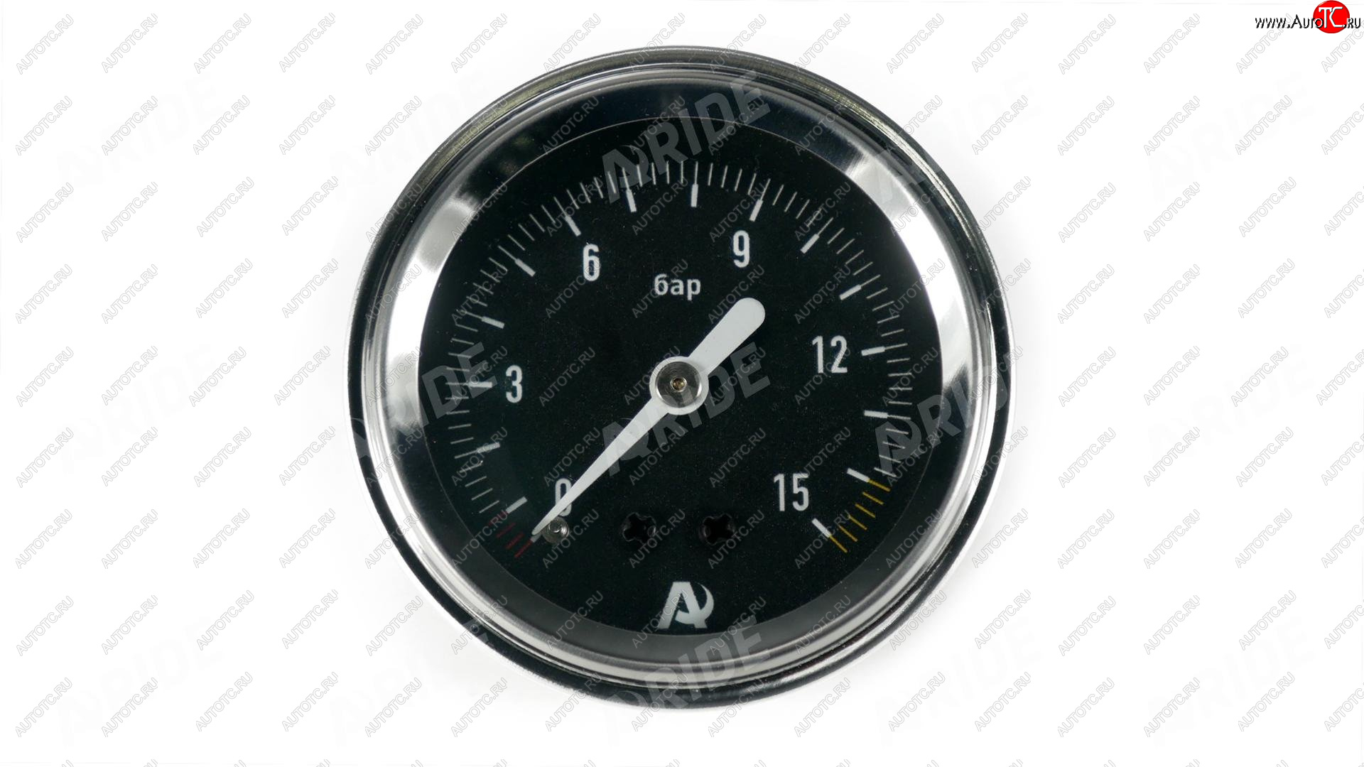 1 499 р. Манометр ARIDE 51 мм, 1х15 бар (220 PSI), 2, черный, с подсветкой Арайд м 51 1 15  с доставкой в г. Кемерово