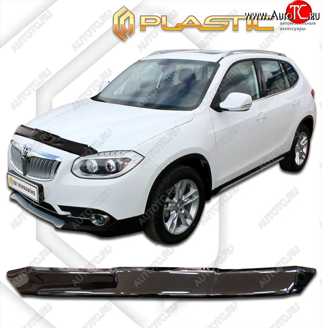 2 079 р. Дефлектор капота CA-Plastic Brilliance V5 (2012-2018) (classic черный, без надписи)  с доставкой в г. Кемерово
