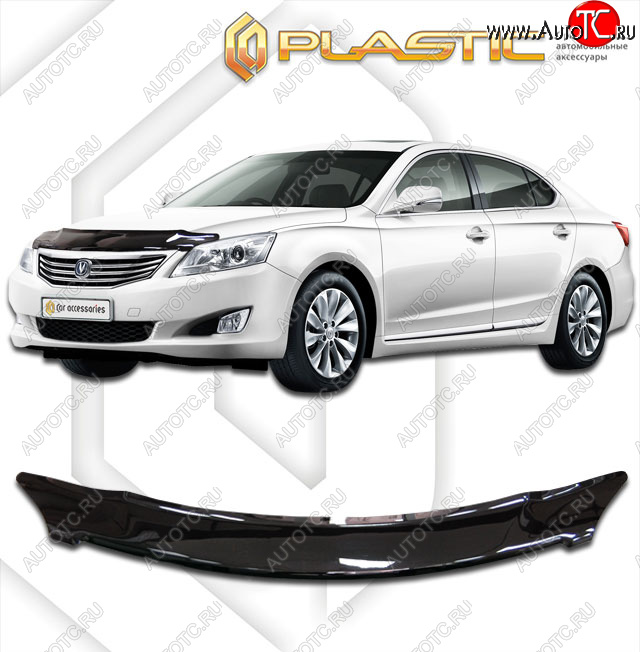 1 999 р. Дефлектор капота CA-Plastic Changan Reaton (2013-2017) (classic черный, без надписи)  с доставкой в г. Кемерово