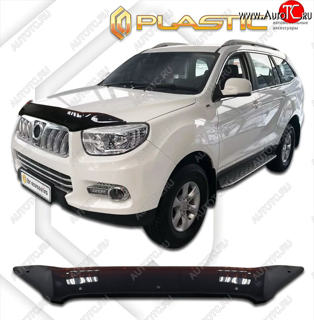 2 159 р. Дефлектор капота CA-Plastic  Foton Sauvana (2014-2020) (classic черный, без надписи)  с доставкой в г. Кемерово