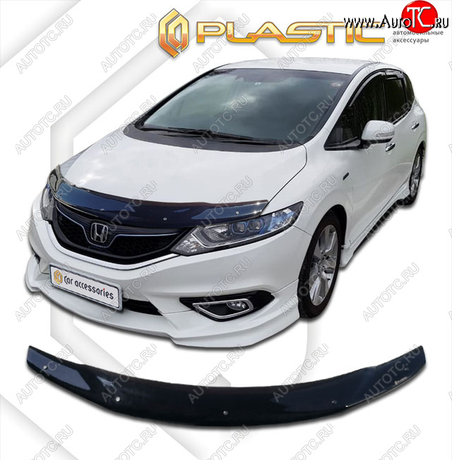 2 159 р. Дефлектор капота CA-Plastic  Honda Jade  FR4,FR5 (2015-2020) дорестайлинг, рестайлинг (classic черный, без надписи)  с доставкой в г. Кемерово