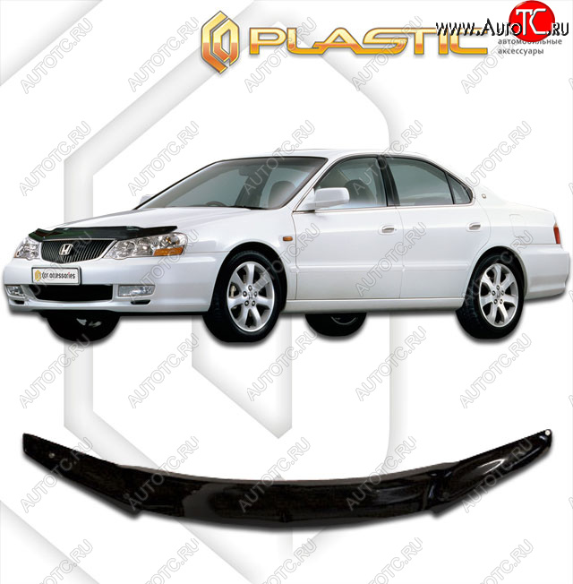 2 079 р. Дефлектор капота CA-Plastic  Honda Saber  2 (2001-2003) рестайлинг (classic черный, без надписи)  с доставкой в г. Кемерово