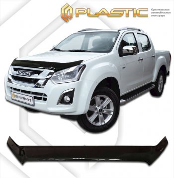 2 159 р. Дефлектор капота CA-Plastic  Isuzu D-Max  RT85,TFR DoubleCab (2015-2021) рестайлинг (classic черный, без надписи)  с доставкой в г. Кемерово. Увеличить фотографию 1