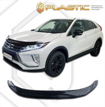 2 199 р. Дефлектор капота CA-Plastic  Mitsubishi Eclipse Cross  GK (2017-2021) дорестайлинг (cерия Сlassic черный, без надписи)  с доставкой в г. Кемерово. Увеличить фотографию 1