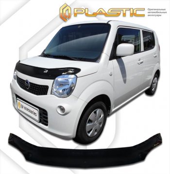 1 899 р. Дефлектор капота CA-Plastic  Nissan Moco  3 (2011-2016) G33 (classic черный, без надписи)  с доставкой в г. Кемерово. Увеличить фотографию 1